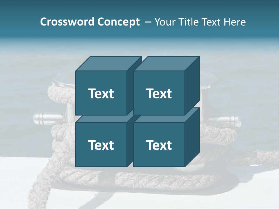 A Rope On The Side Of A Boat In The Water PowerPoint Template