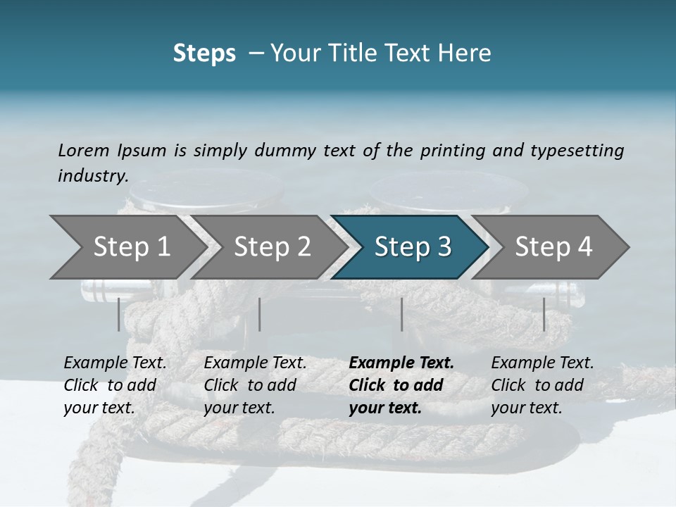 A Rope On The Side Of A Boat In The Water PowerPoint Template