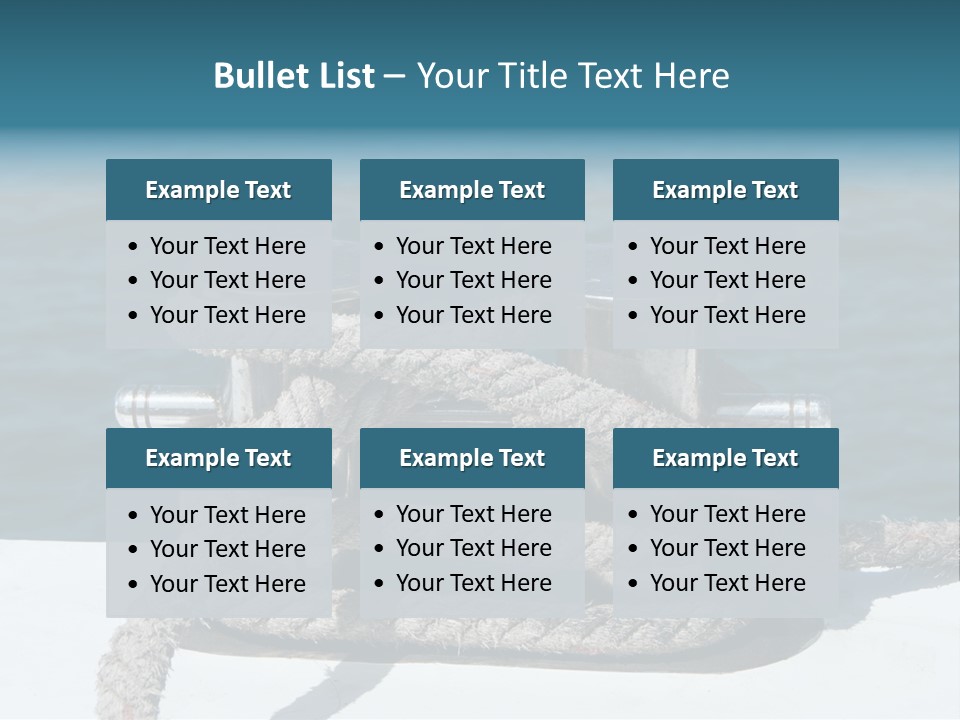 A Rope On The Side Of A Boat In The Water PowerPoint Template
