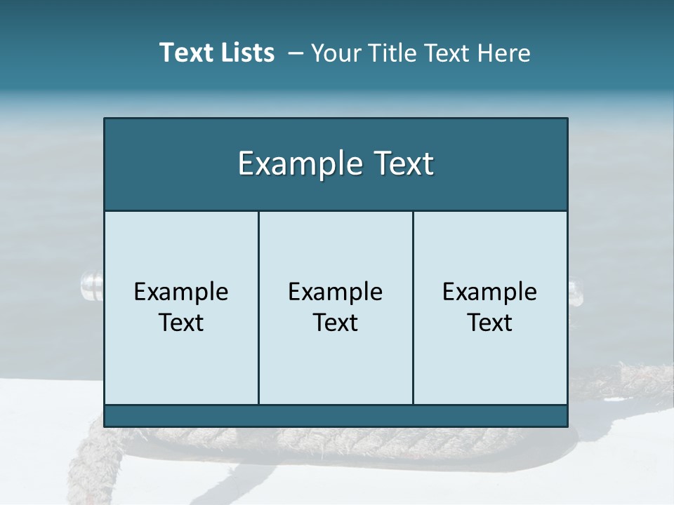 A Rope On The Side Of A Boat In The Water PowerPoint Template