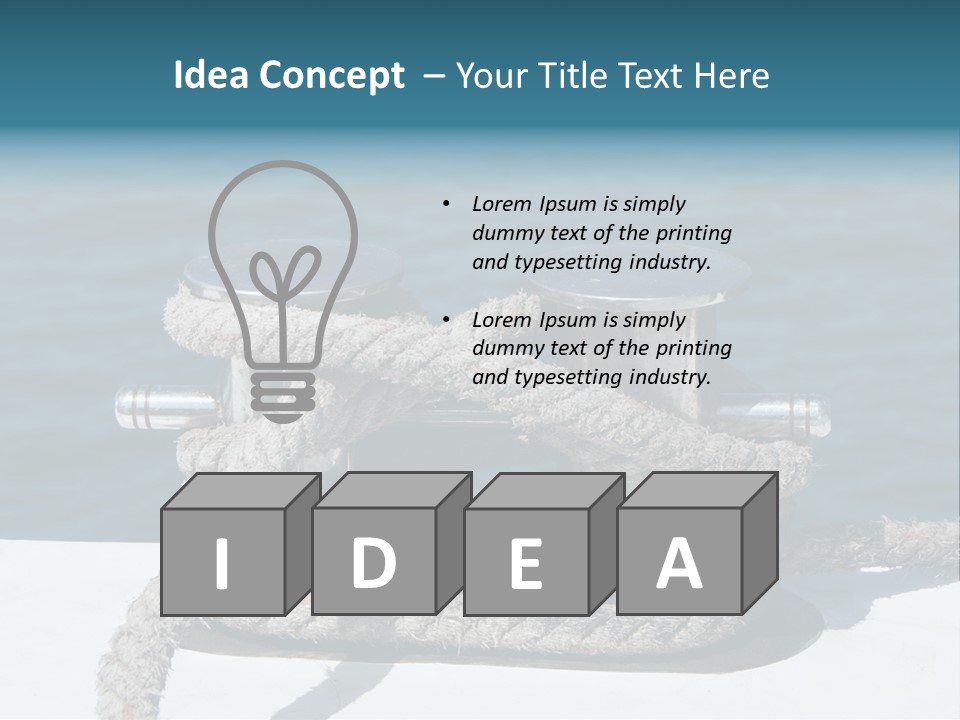 A Rope On The Side Of A Boat In The Water PowerPoint Template