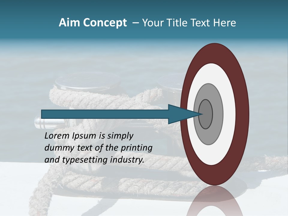 A Rope On The Side Of A Boat In The Water PowerPoint Template