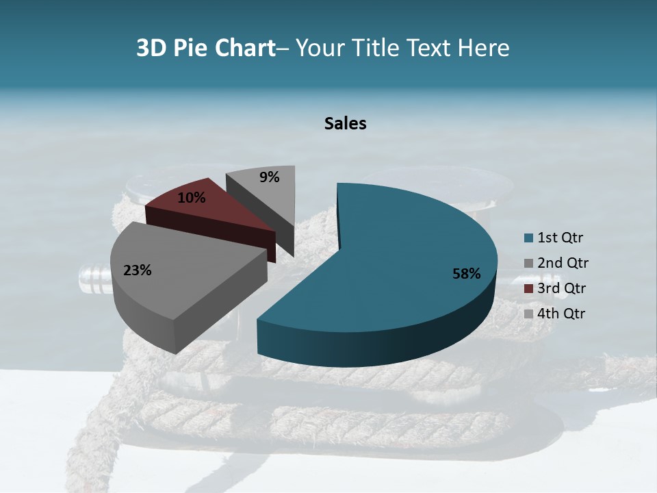 A Rope On The Side Of A Boat In The Water PowerPoint Template