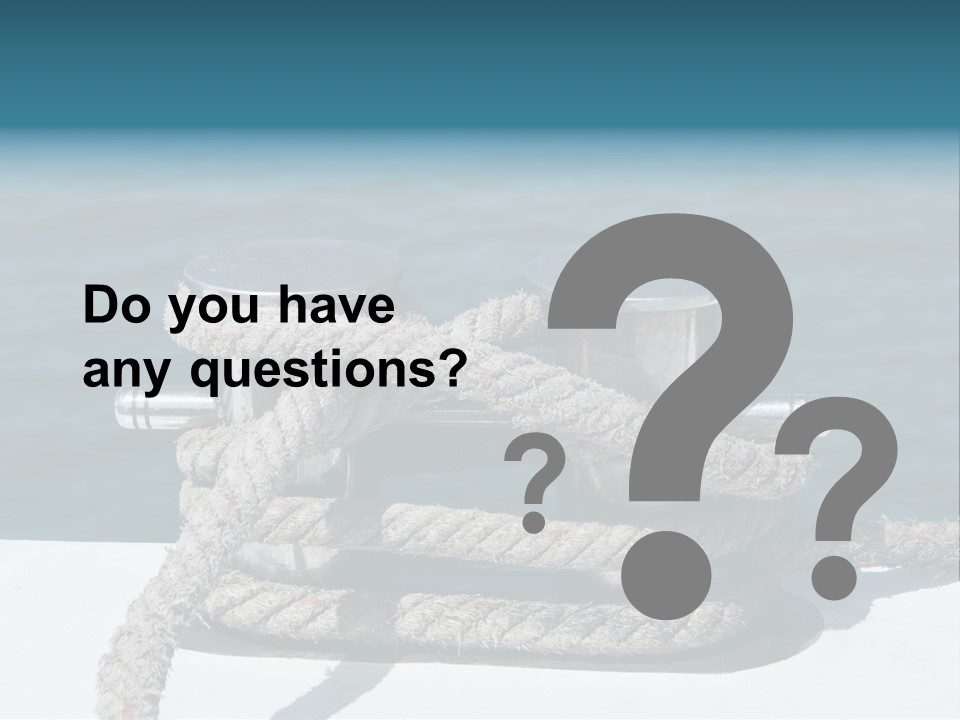 A Rope On The Side Of A Boat In The Water PowerPoint Template