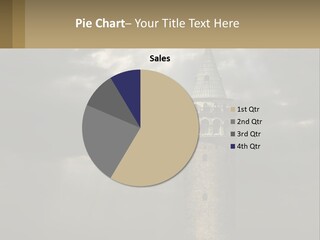 A Tall Tower With A Sky Background With Clouds PowerPoint Template
