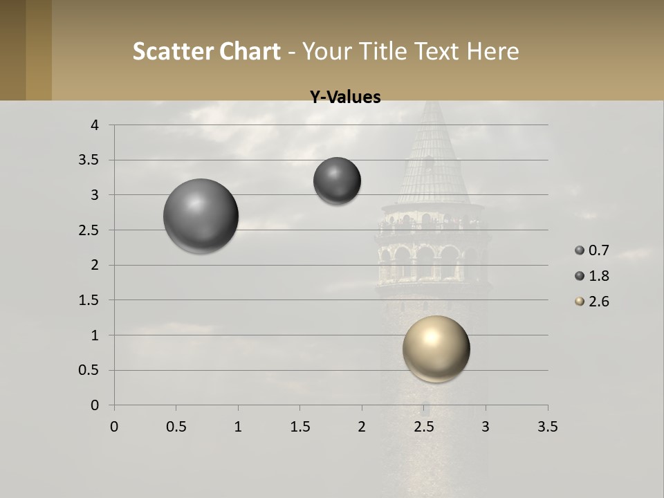 A Tall Tower With A Sky Background With Clouds PowerPoint Template