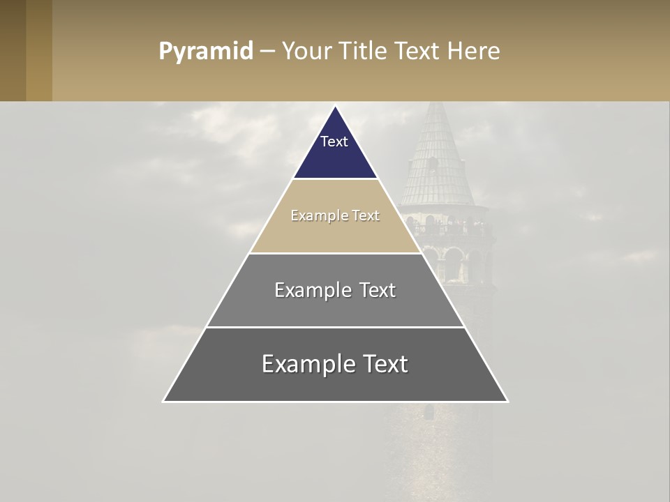 A Tall Tower With A Sky Background With Clouds PowerPoint Template