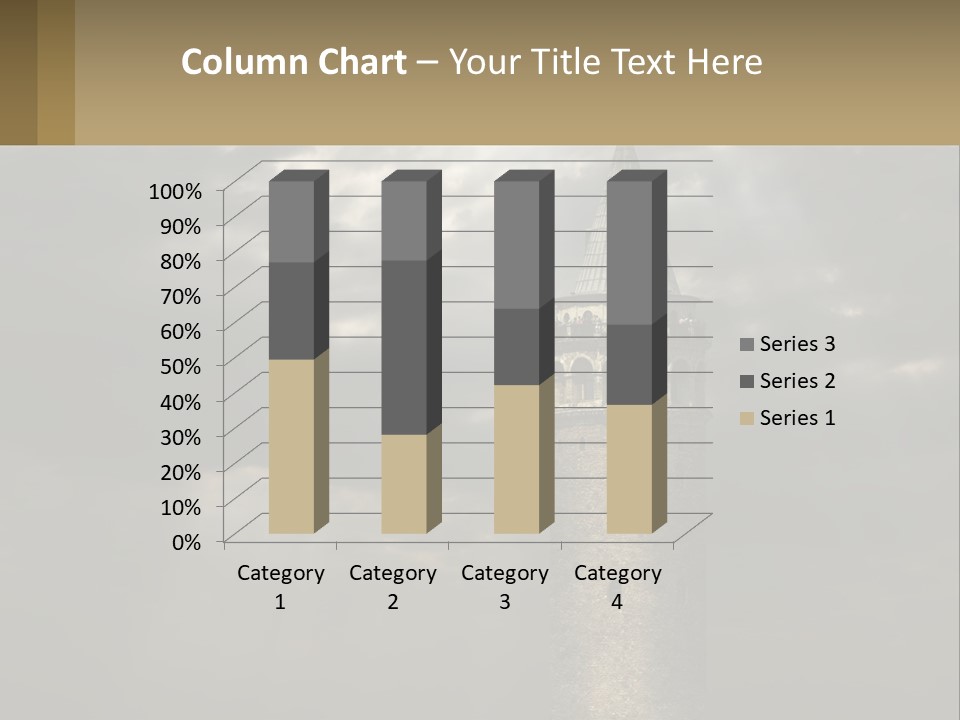 A Tall Tower With A Sky Background With Clouds PowerPoint Template