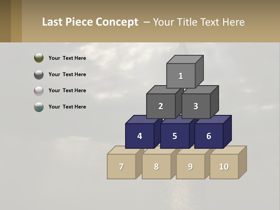 A Tall Tower With A Sky Background With Clouds PowerPoint Template