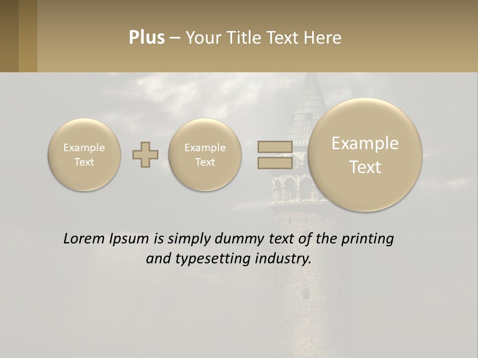 A Tall Tower With A Sky Background With Clouds PowerPoint Template