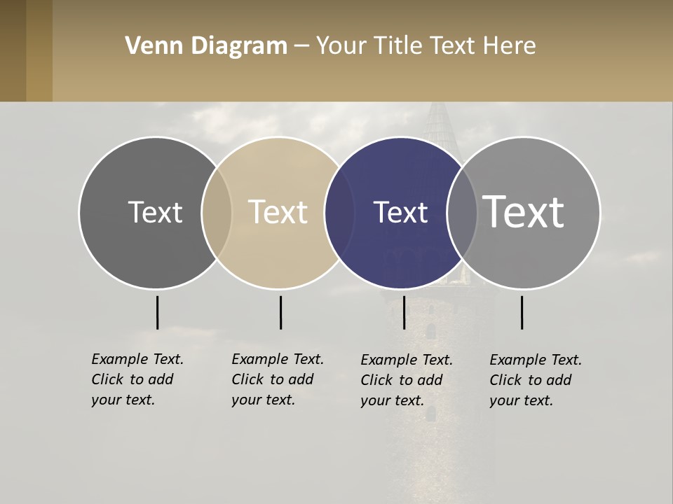 A Tall Tower With A Sky Background With Clouds PowerPoint Template
