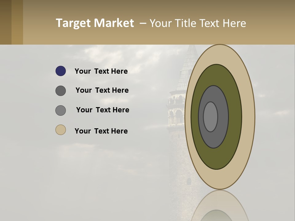 A Tall Tower With A Sky Background With Clouds PowerPoint Template