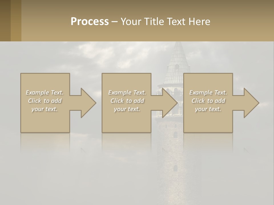 A Tall Tower With A Sky Background With Clouds PowerPoint Template