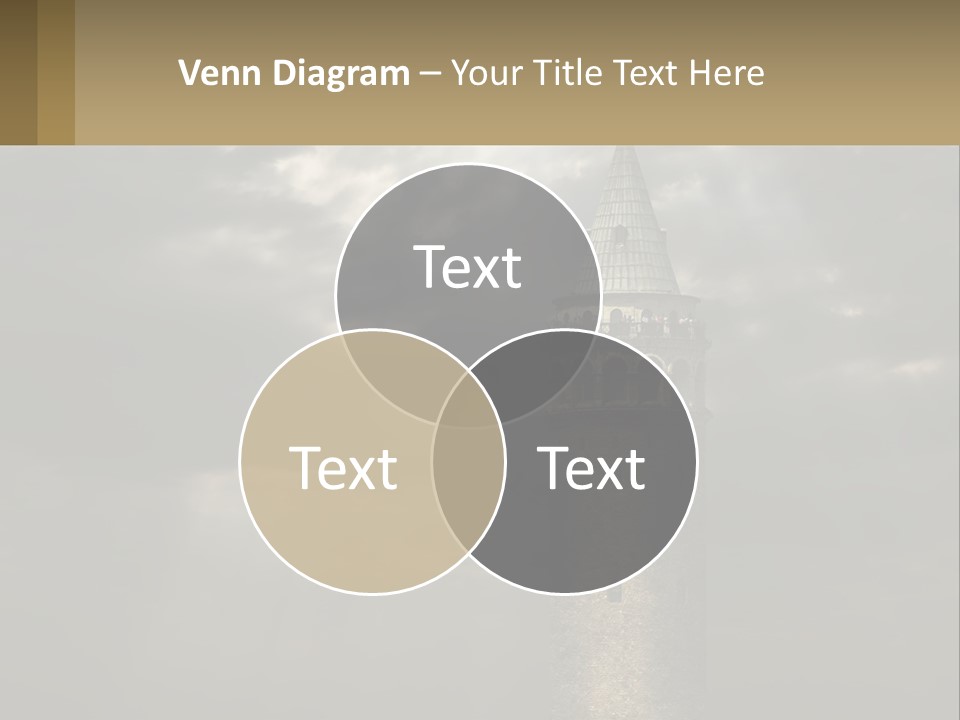 A Tall Tower With A Sky Background With Clouds PowerPoint Template