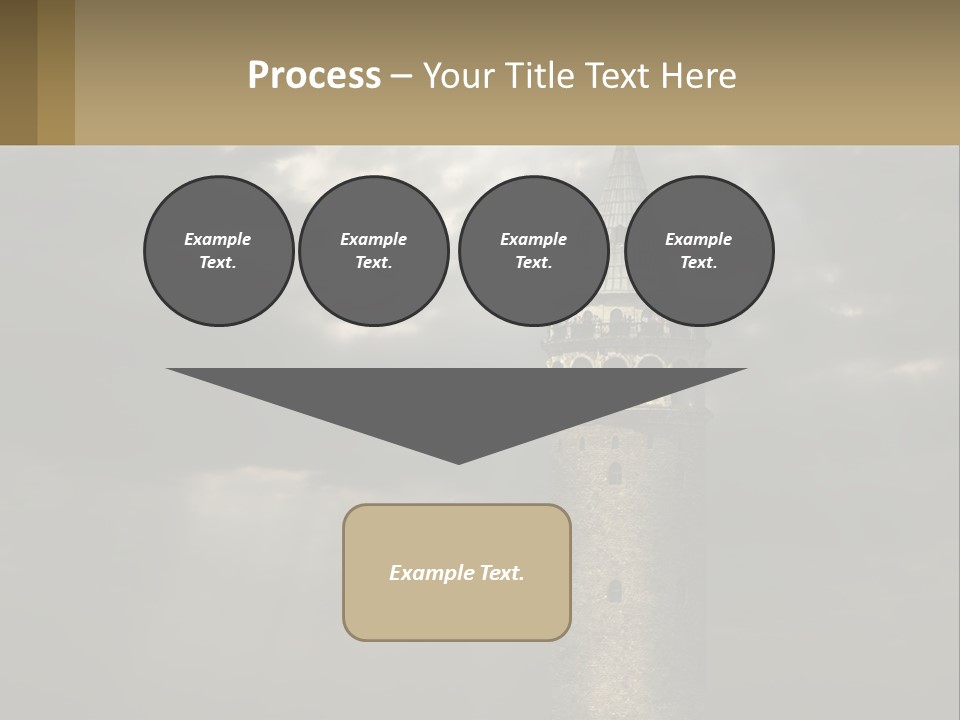 A Tall Tower With A Sky Background With Clouds PowerPoint Template