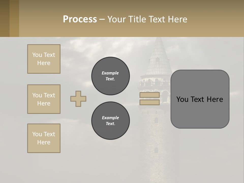 A Tall Tower With A Sky Background With Clouds PowerPoint Template