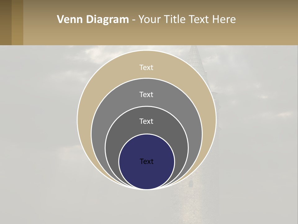 A Tall Tower With A Sky Background With Clouds PowerPoint Template