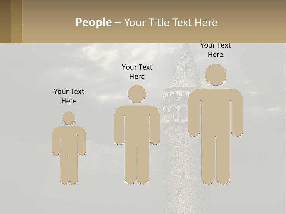 A Tall Tower With A Sky Background With Clouds PowerPoint Template