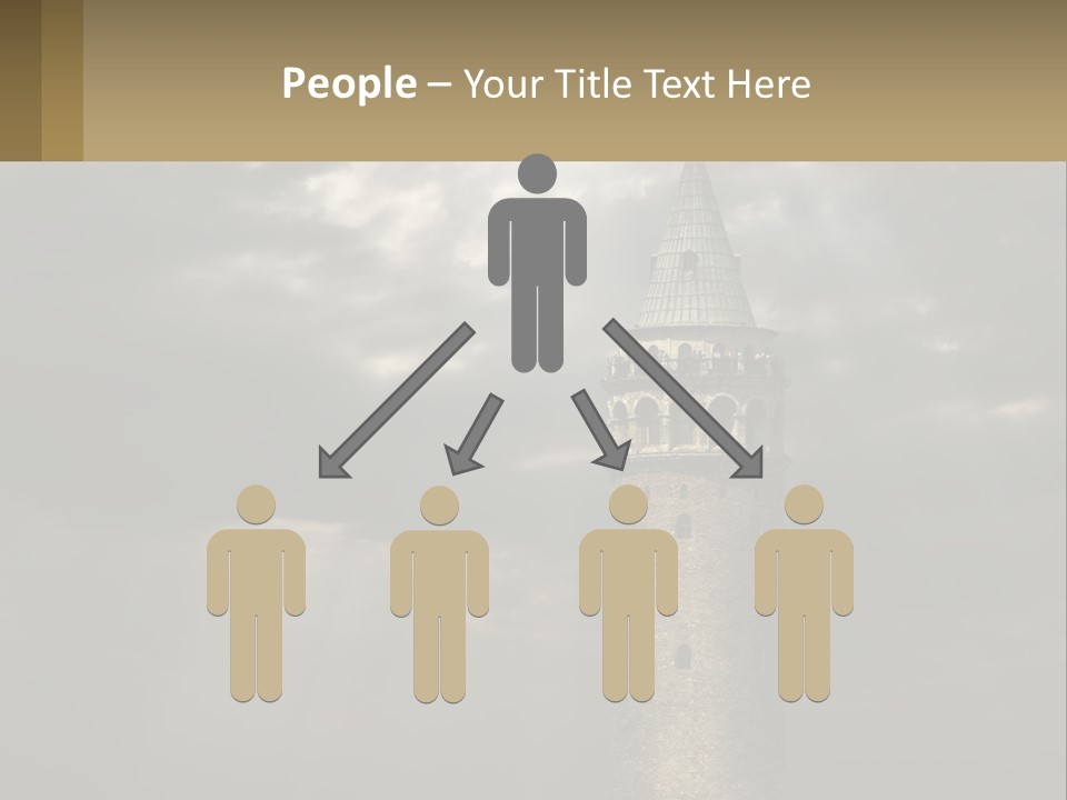 A Tall Tower With A Sky Background With Clouds PowerPoint Template