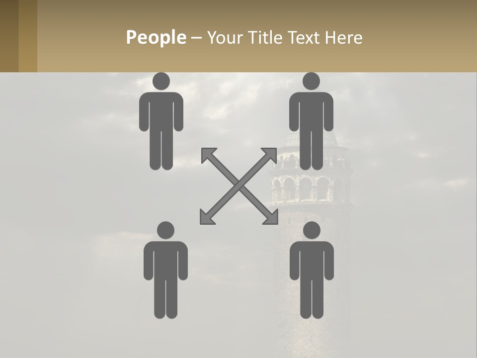 A Tall Tower With A Sky Background With Clouds PowerPoint Template