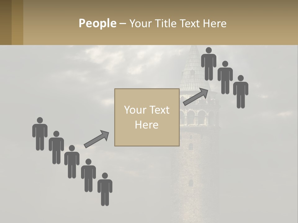 A Tall Tower With A Sky Background With Clouds PowerPoint Template