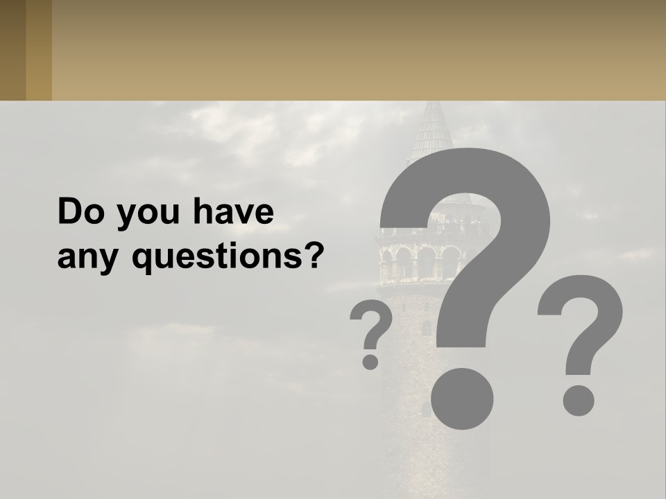 A Tall Tower With A Sky Background With Clouds PowerPoint Template