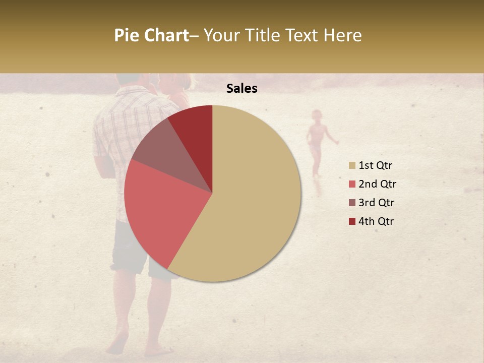 A Man Standing On A Beach Holding A Cell Phone To His Ear PowerPoint Template