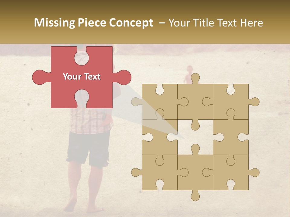 A Man Standing On A Beach Holding A Cell Phone To His Ear PowerPoint Template