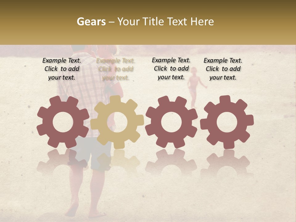 A Man Standing On A Beach Holding A Cell Phone To His Ear PowerPoint Template