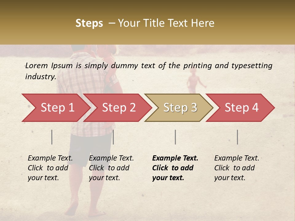 A Man Standing On A Beach Holding A Cell Phone To His Ear PowerPoint Template
