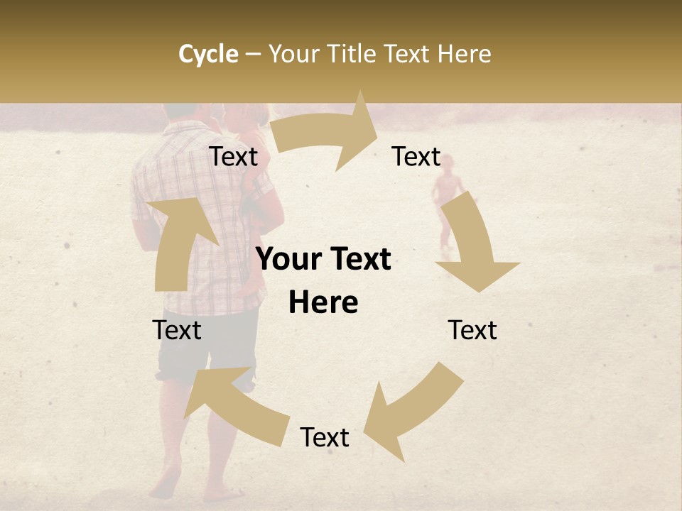 A Man Standing On A Beach Holding A Cell Phone To His Ear PowerPoint Template