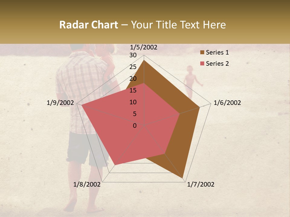 A Man Standing On A Beach Holding A Cell Phone To His Ear PowerPoint Template