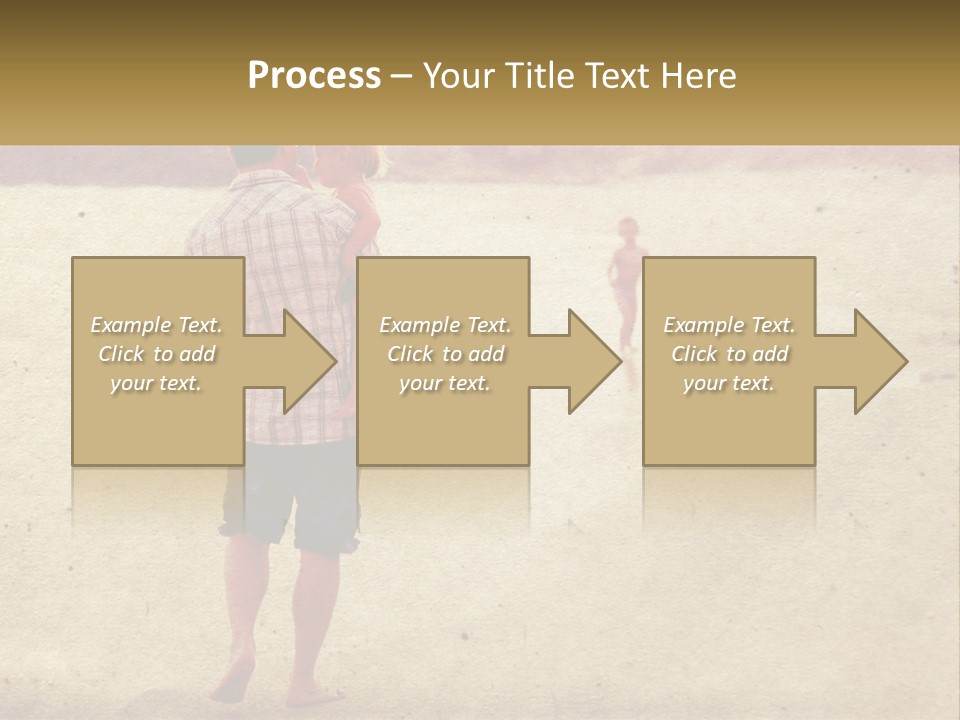 A Man Standing On A Beach Holding A Cell Phone To His Ear PowerPoint Template