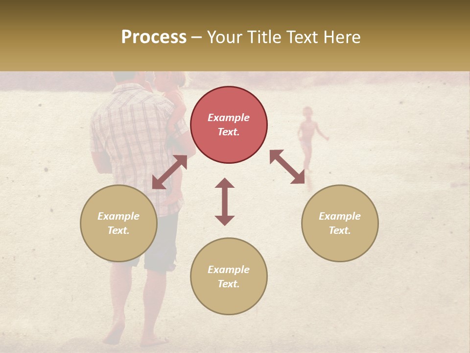 A Man Standing On A Beach Holding A Cell Phone To His Ear PowerPoint Template