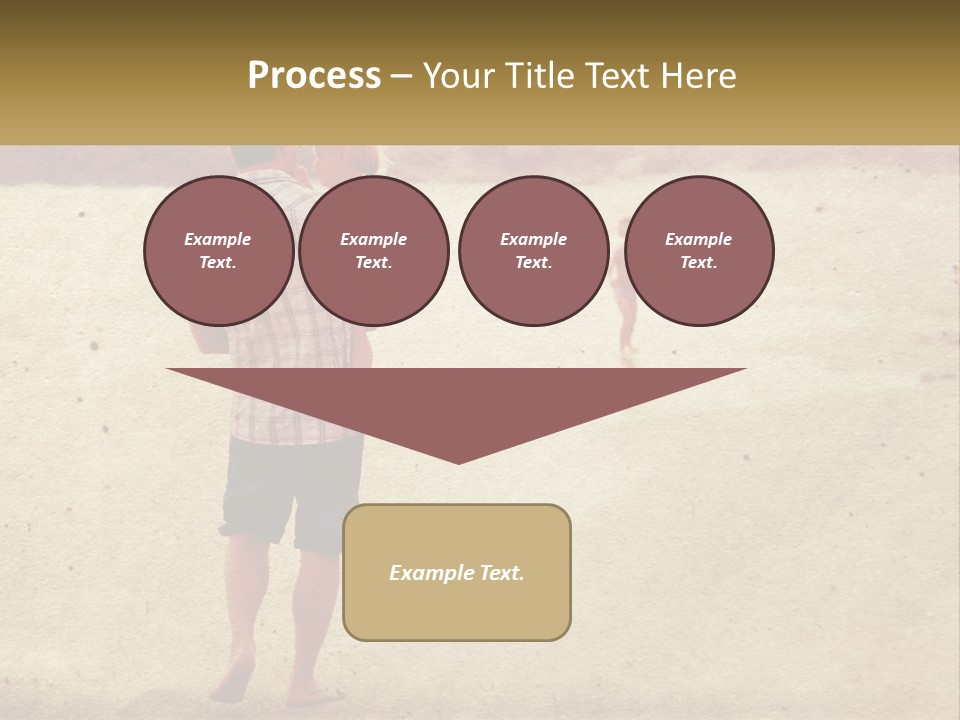 A Man Standing On A Beach Holding A Cell Phone To His Ear PowerPoint Template