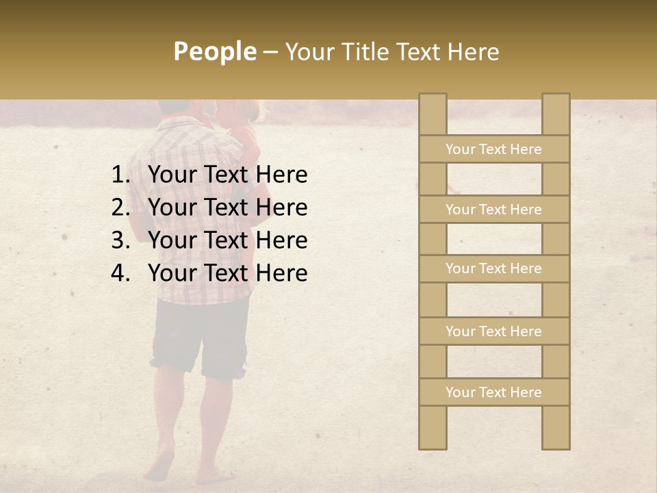 A Man Standing On A Beach Holding A Cell Phone To His Ear PowerPoint Template