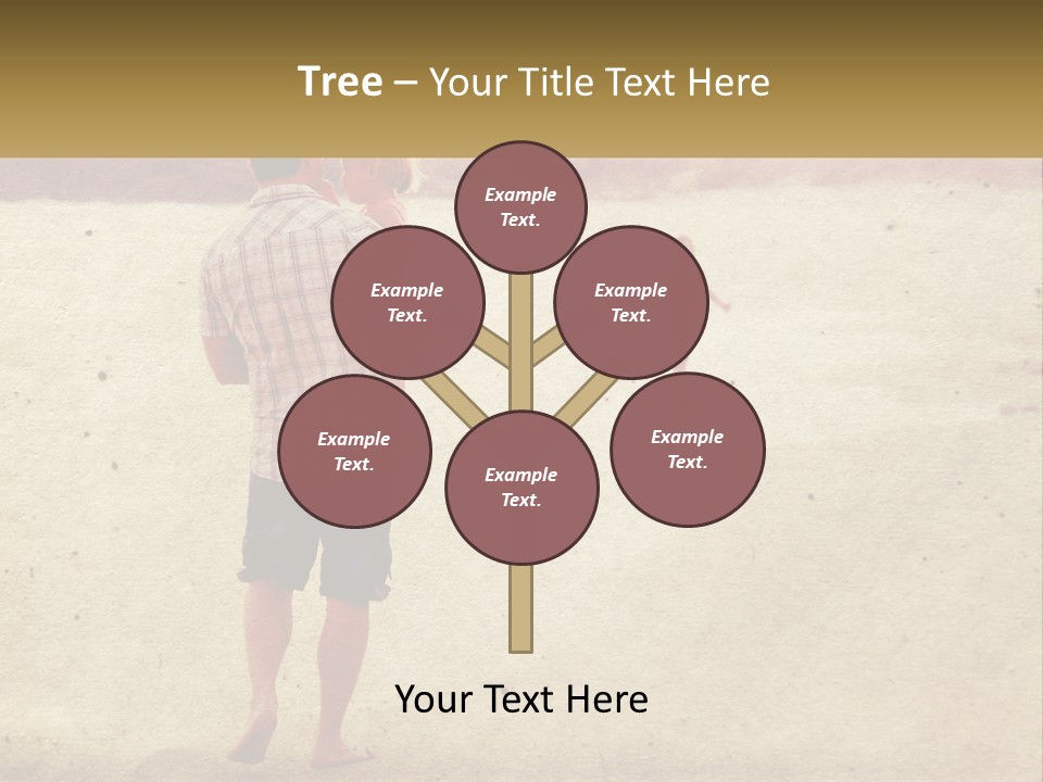 A Man Standing On A Beach Holding A Cell Phone To His Ear PowerPoint Template
