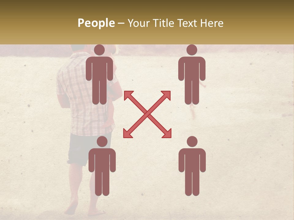 A Man Standing On A Beach Holding A Cell Phone To His Ear PowerPoint Template