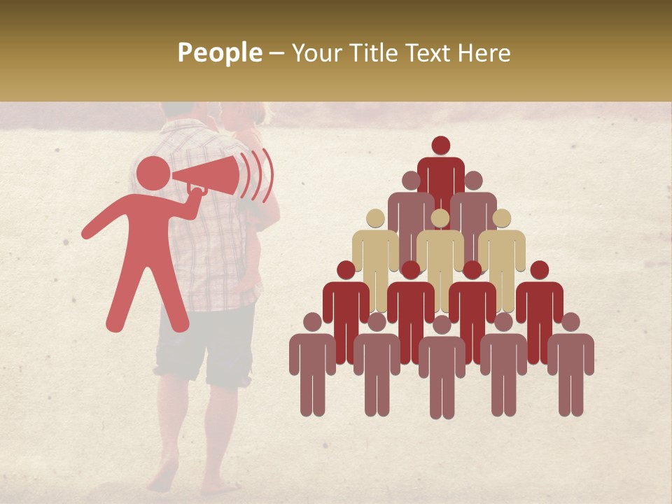 A Man Standing On A Beach Holding A Cell Phone To His Ear PowerPoint Template
