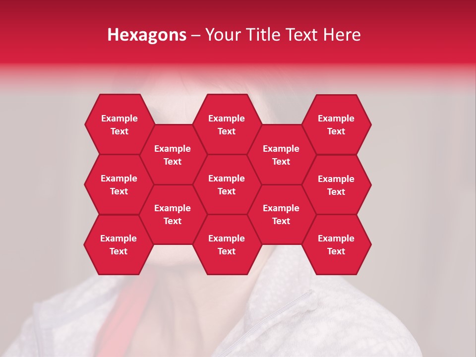 A Woman Smiling With A Red Ribbon Around Her Neck PowerPoint Template