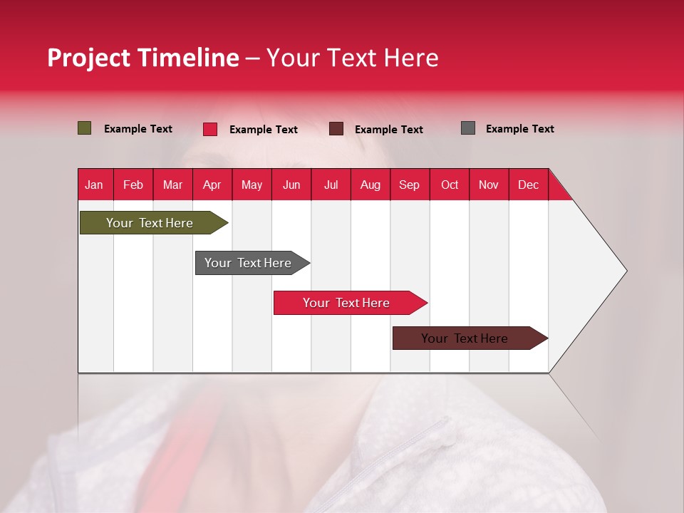 A Woman Smiling With A Red Ribbon Around Her Neck PowerPoint Template