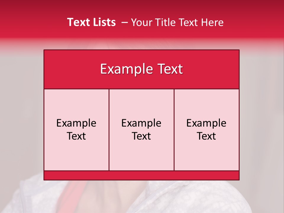 A Woman Smiling With A Red Ribbon Around Her Neck PowerPoint Template
