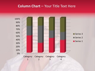 A Woman Smiling With A Red Ribbon Around Her Neck PowerPoint Template