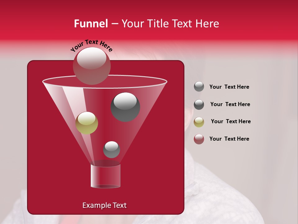 A Woman Smiling With A Red Ribbon Around Her Neck PowerPoint Template