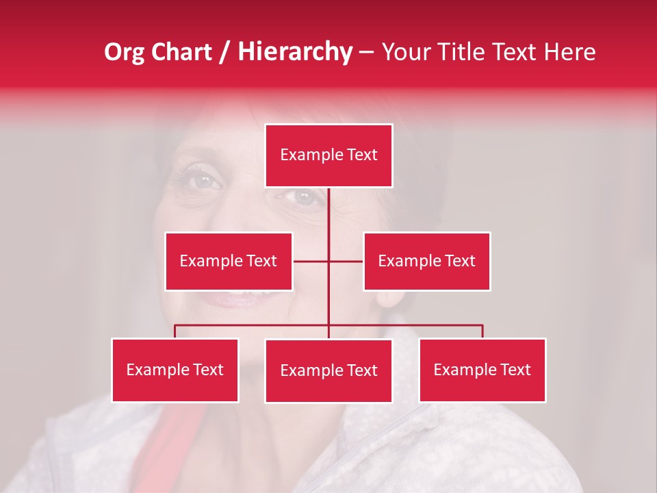 A Woman Smiling With A Red Ribbon Around Her Neck PowerPoint Template