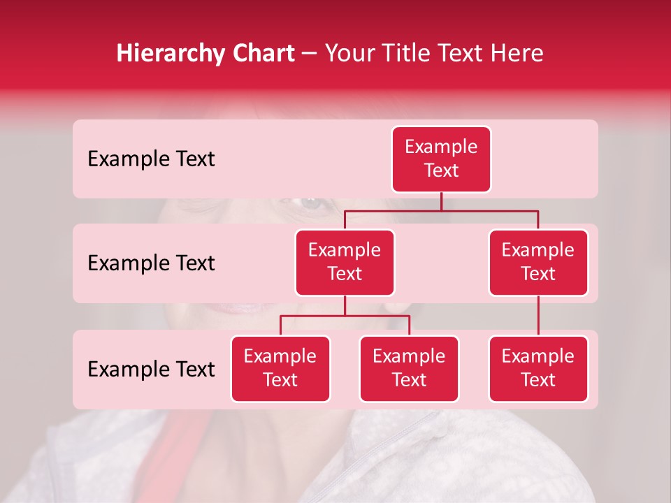 A Woman Smiling With A Red Ribbon Around Her Neck PowerPoint Template