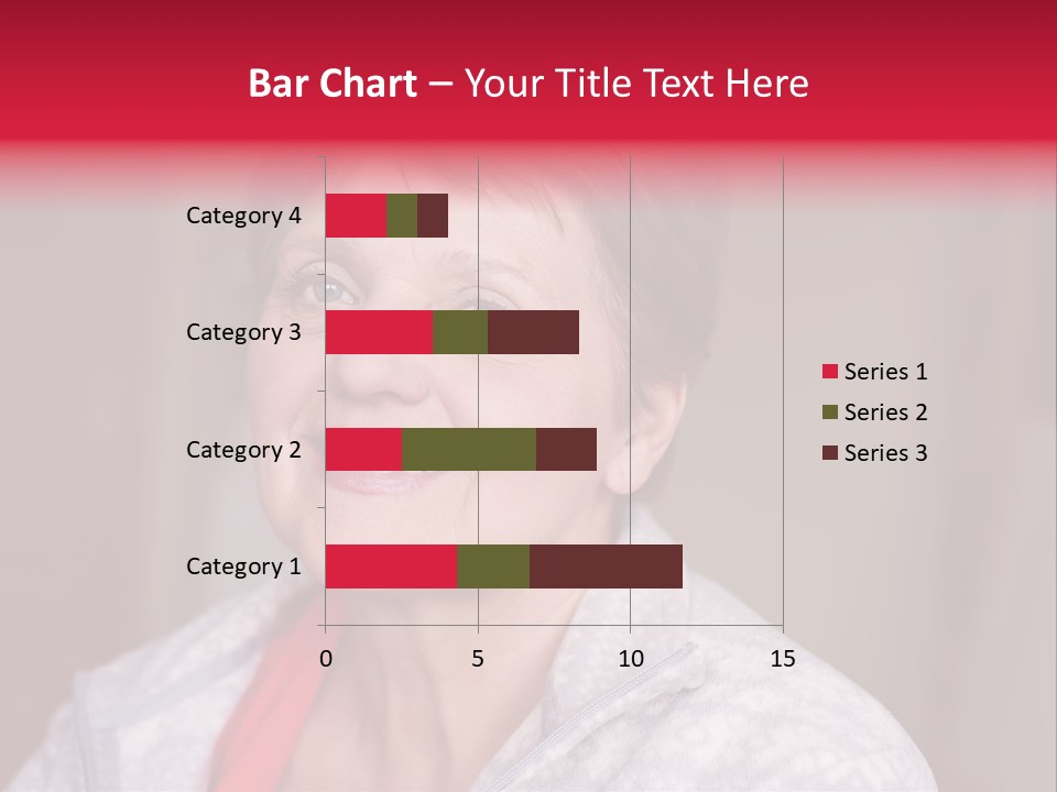 A Woman Smiling With A Red Ribbon Around Her Neck PowerPoint Template