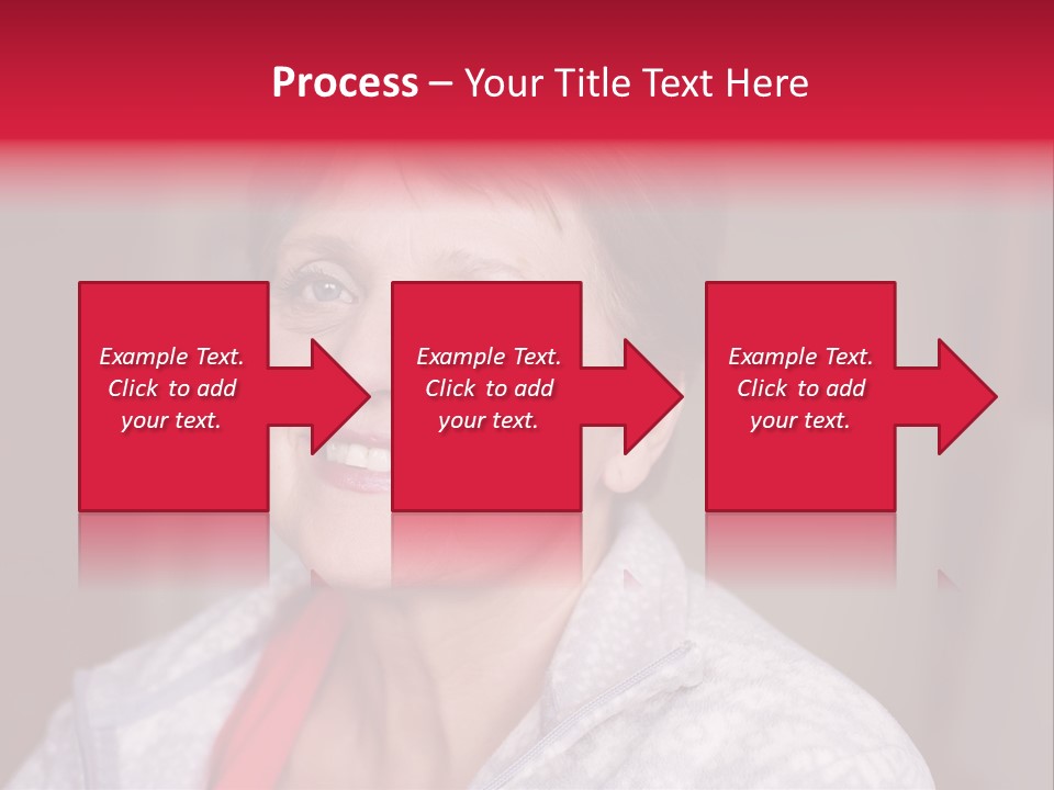 A Woman Smiling With A Red Ribbon Around Her Neck PowerPoint Template