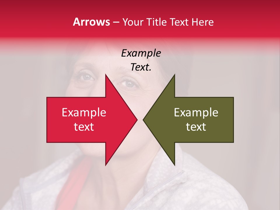 A Woman Smiling With A Red Ribbon Around Her Neck PowerPoint Template