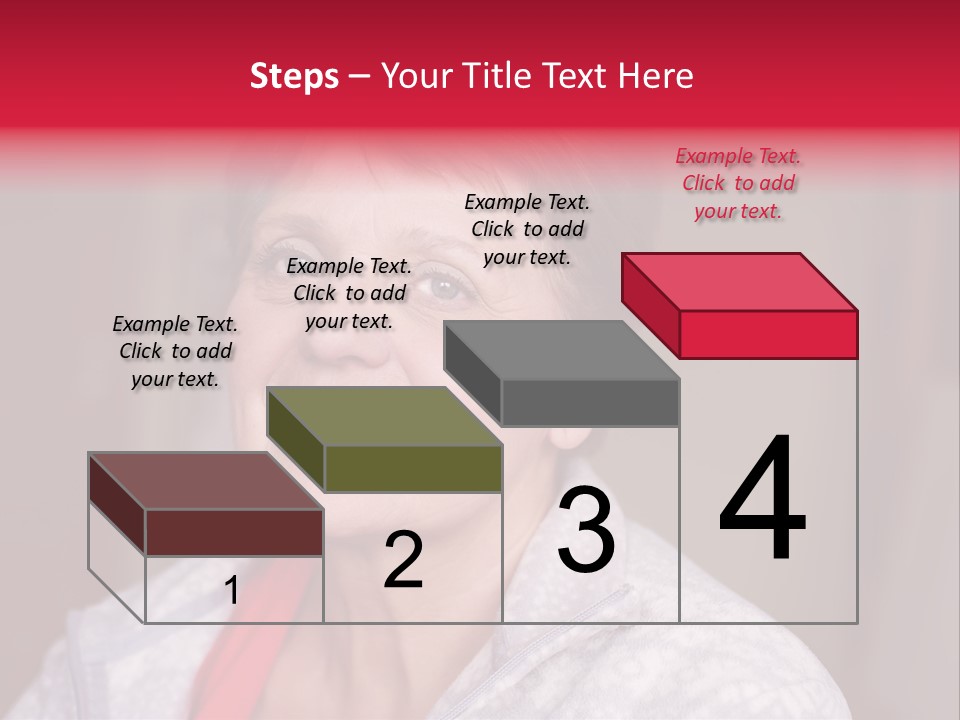 A Woman Smiling With A Red Ribbon Around Her Neck PowerPoint Template